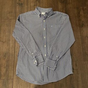 Southern Tide Blue and White Dress Shirt Classic Button-Down